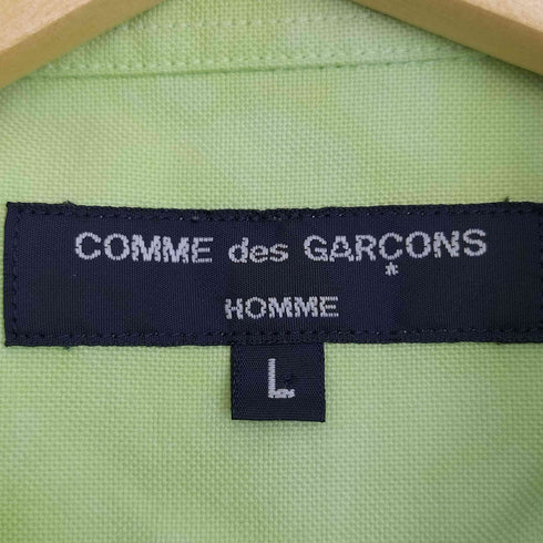 コムデギャルソンオム COMME des GARCONS HOMME 11ss ムラ染め ボーダー生地切替 フロントポケット長袖シャツ メンズ L