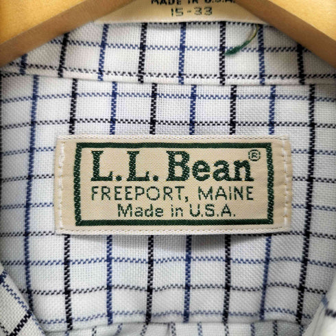 エルエルビーン L.L.Bean 80-90s USA製 チェック柄BDシャツ メンズ 15-33