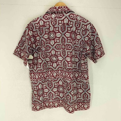 HANDMADE IN INDIA ボックスシルエット総柄開襟シャツ メンズ