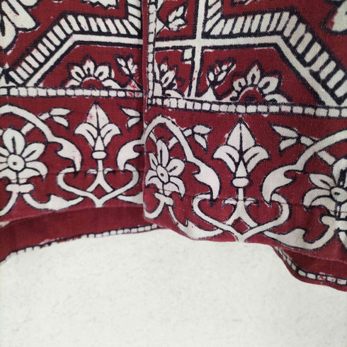 HANDMADE IN INDIA ボックスシルエット総柄開襟シャツ メンズ