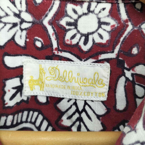 HANDMADE IN INDIA ボックスシルエット総柄開襟シャツ メンズ