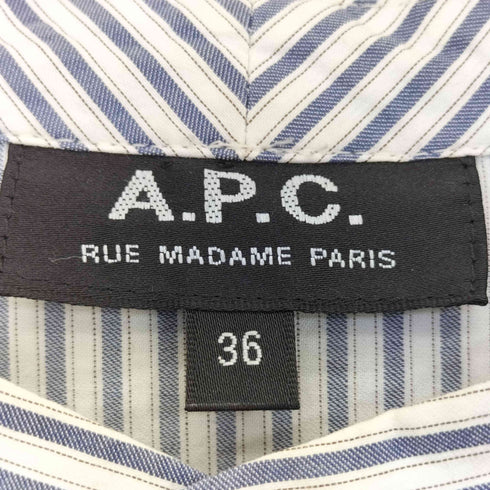 アーペーセー A.P.C. ストライプ フリルブラウス レディース 36