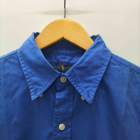 ラルフローレン RALPH LAUREN FEATHER WEIGHT TWILL ポニー 刺繍 B.D S/S ブロード シャツ メンズ import:S
