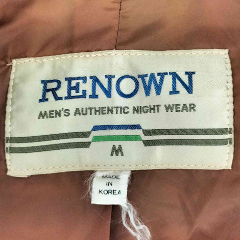 RENOWN NIGHT WEAR 韓国製 ウール混 チェックガウン メンズ M