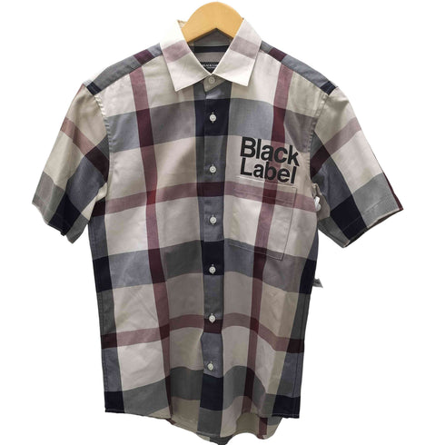 ブラックレーベルクレストブリッジ BLACK LABEL CRESTBRIDGE ロゴ プリント ノバチェック ワイドカラー S/S シャツ メンズ import:S
