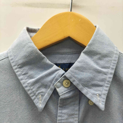 ラルフローレン RALPH LAUREN P アニマル ワッペン 総柄 刺繍 B.D S/S オックスフォード シャツ メンズ import:S