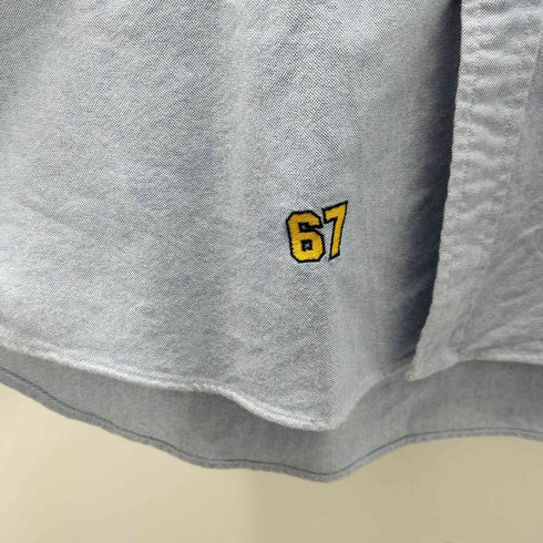 ラルフローレン RALPH LAUREN P アニマル ワッペン 総柄 刺繍 B.D S/S オックスフォード シャツ メンズ import:S