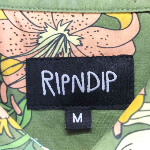 リップンディプ RIPNDIP ボタニカルキャット 半袖シャツ メンズ JPN:M