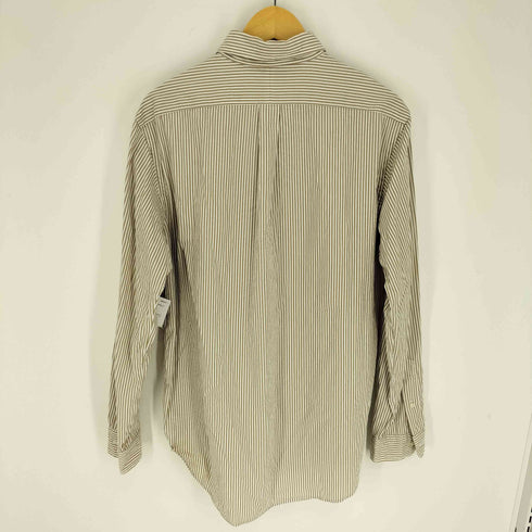ポロラルフローレン POLO RALPH LAUREN Classic Fit Striped Peached Poplin Shirt ポニー刺繍 クラシック フィット ストライプ ピーチド ポプリン シャツ メンズ import:L