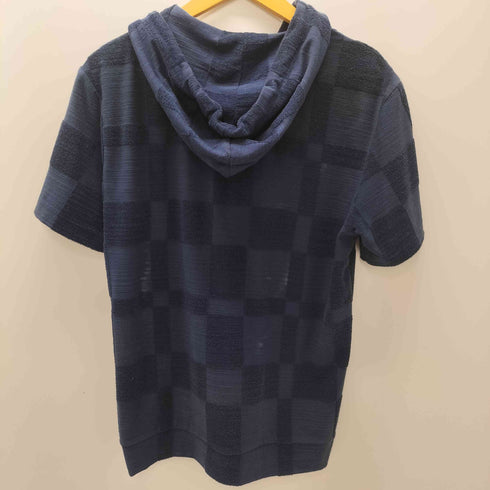 ブラックレーベルクレストブリッジ BLACK LABEL CRESTBRIDGE レザー パッチ パイル チェック 切替 S/S ジップアップ パーカー メンズ import:M