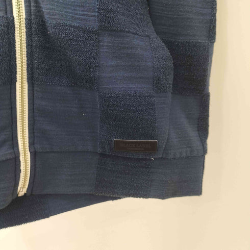 ブラックレーベルクレストブリッジ BLACK LABEL CRESTBRIDGE レザー パッチ パイル チェック 切替 S/S ジップアップ パーカー メンズ import:M
