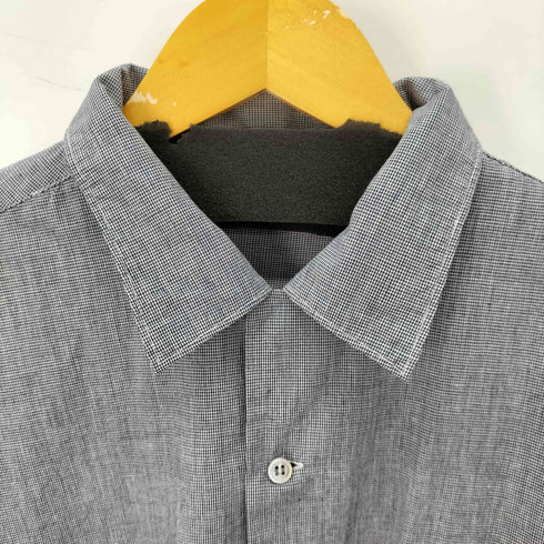ワイズフォーメン Ys for men コットン 千鳥格子 オープンカラーシャツ メンズ