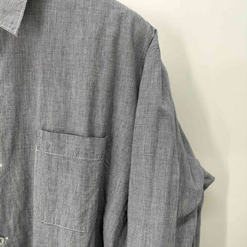 ワイズフォーメン Ys for men コットン 千鳥格子 オープンカラーシャツ メンズ