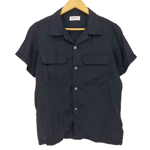 ビームスボーイ BEAMS BOY サテンオープンカラー ショートスリーブ シャツ レディース