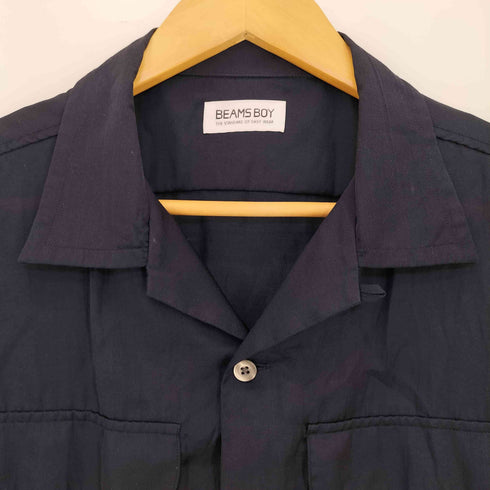 ビームスボーイ BEAMS BOY サテンオープンカラー ショートスリーブ シャツ レディース