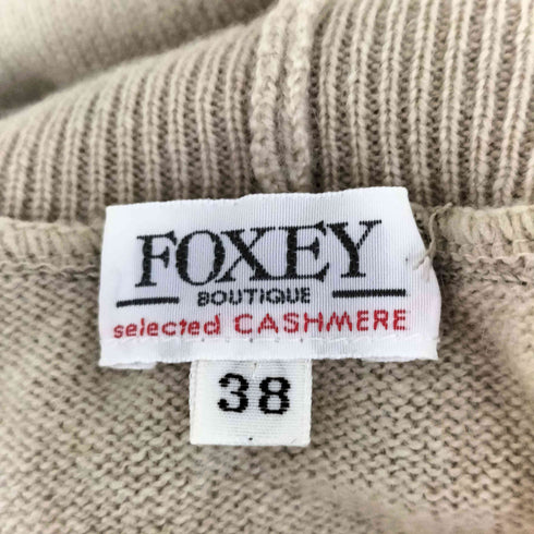 フォクシー FOXEY カシミヤ100 ハイネックノースリーブニット レディース 38