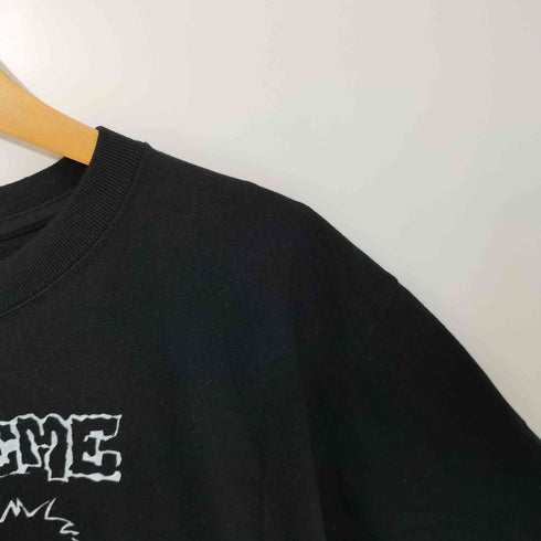 ハードコア パンク アートワーク 両面プリント S/S クルーネック Tシャツ メンズ JPN:L