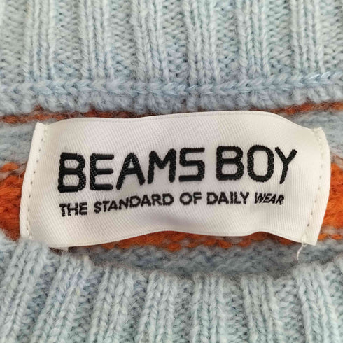 ビームスボーイ BEAMS BOY 7ゲージ ボーダー クルーネック ニット レディース