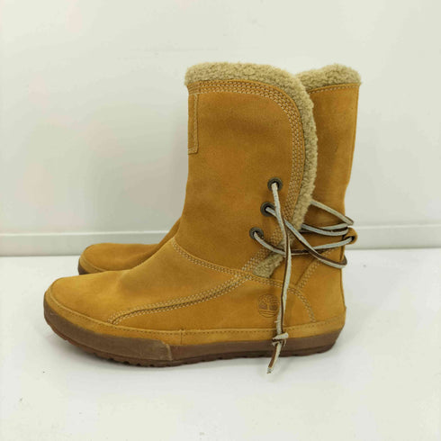 ティンバーランド Timberland ロゴ 型押し ボア スウェード レースアップ ブーツ レディース US:6M