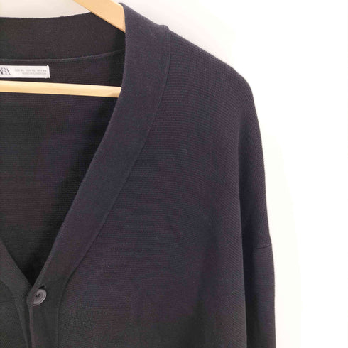 ザラ ZARA OVERSIZE TEXTURE CARDIGAN オーバーサイズ テクスチャー コットン ニット カーディガン メンズ import:XL