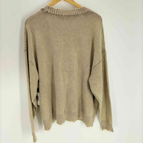 ニコアンド niko and... ダメージ フェード ニット カーディガン メンズ JPN:L