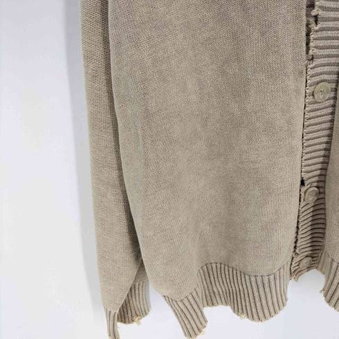 ニコアンド niko and... ダメージ フェード ニット カーディガン メンズ JPN:L