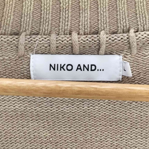 ニコアンド niko and... ダメージ フェード ニット カーディガン メンズ JPN:L