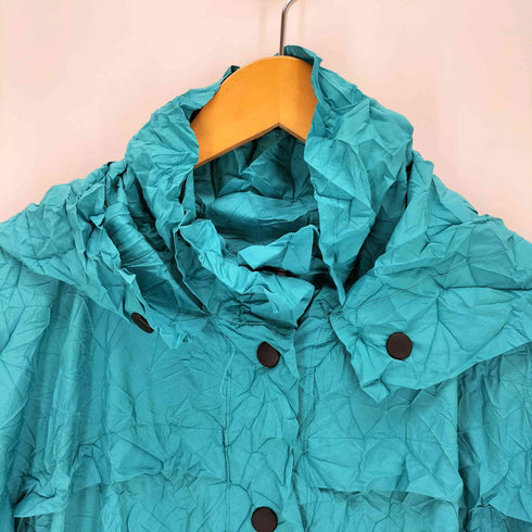 イッセイミヤケミー ISSEY MIYAKE me シワ加工 フーデッドブルゾン レディース