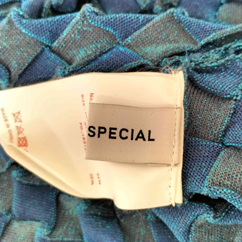 メゾンスペシャル MAISON SPECIAL ブロックチェックラメジャガードニットトップ レディース FREE