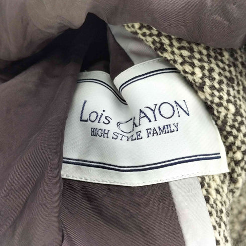 ロイスクレヨン Lois CRAYON ダブルブレスト ツイード ジャケット レディース import:M