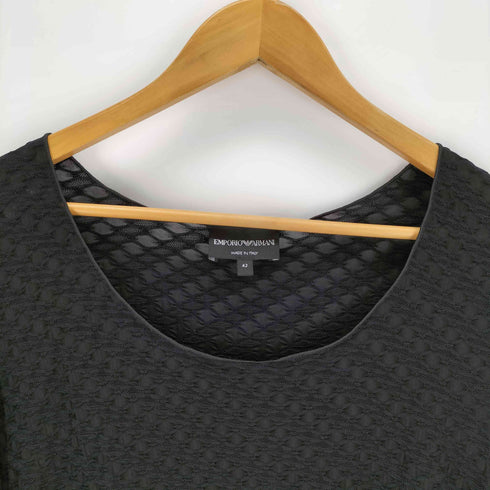 エンポリオアルマーニ EMPORIO ARMANI ダイヤカッティングS/Sシア―トップス レディース JPN:42