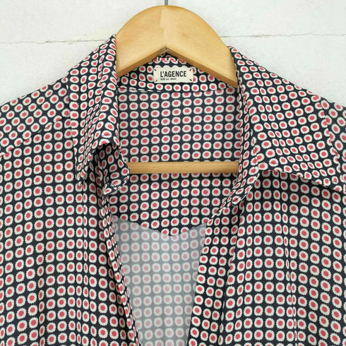 L'AGENCE ラジャンス 総柄レーヨンシャツワンピース import レディース