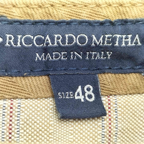 リカルドメッサ RICCARDO METHA ワンタックワイドトラウザー メンズ 48