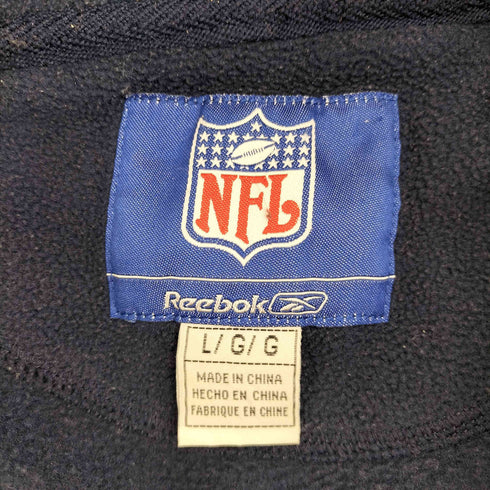 リーボック Reebok DENVER BRONCOS刺繍 ハーフジップ プルオーバー フリースジャケット メンズ import:L