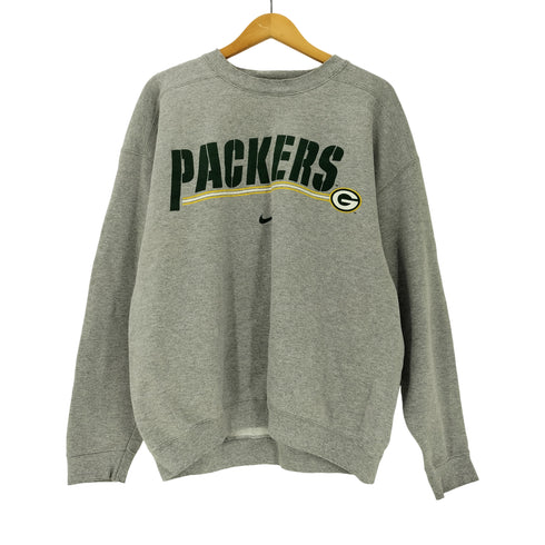 ナイキ NIKE 90S 白タグ USA製 PRO LINE フットボール チーム ロゴ プリント 裏起毛 スウェット メンズ import:L