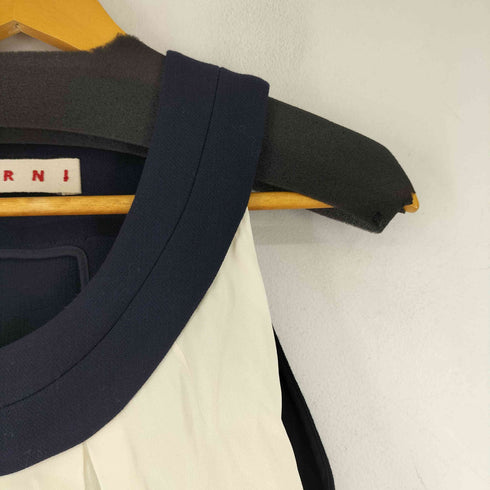 マルニ MARNI 切り替え リボンデザイン ノースリーブショートワンピース レディース 40