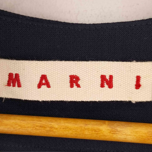 マルニ MARNI 切り替え リボンデザイン ノースリーブショートワンピース レディース 40