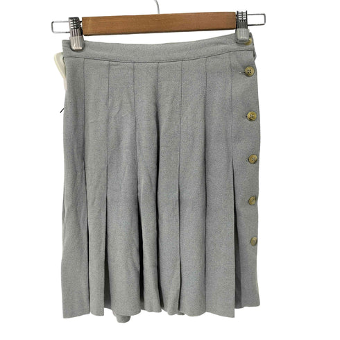 アニエスベー agnes b. MADE IN FRANCE レーヨン混プリーツミニスカート レディース 36