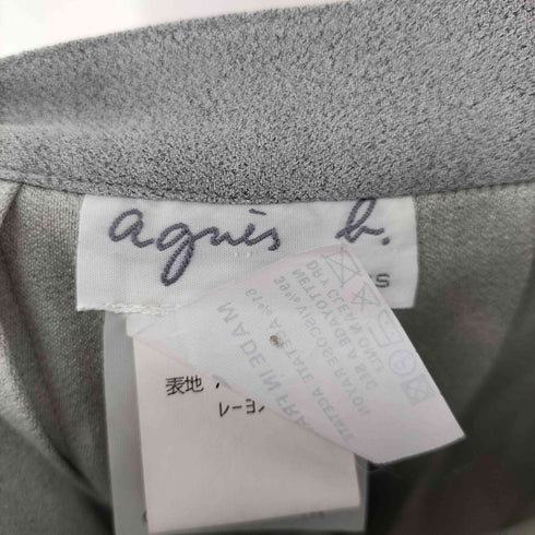 アニエスベー agnes b. MADE IN FRANCE レーヨン混プリーツミニスカート レディース 36