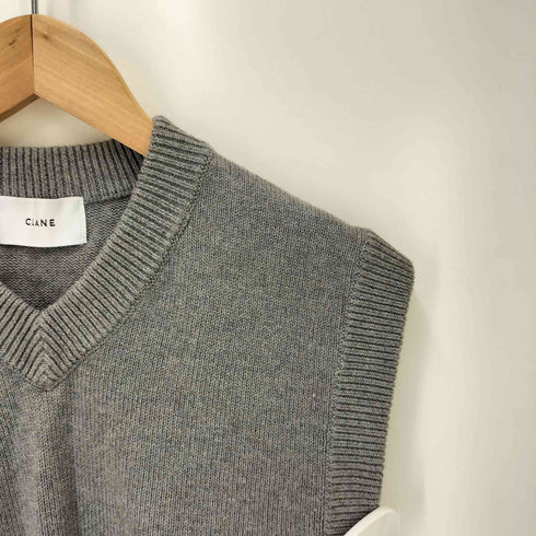 クラネ CLANE CROPPED V NECK KNIT TOPS レディース JPN:2