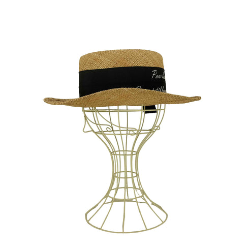 シャポードオー ChapeaudO 刺繍ストローハット レディース 57cm