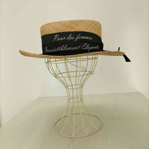 シャポードオー ChapeaudO 刺繍ストローハット レディース 57cm
