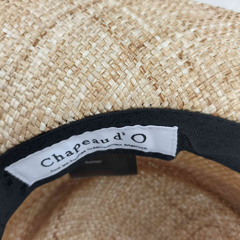 シャポードオー ChapeaudO 刺繍ストローハット レディース 57cm