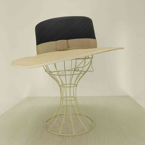 シャポードオー ChapeaudO 切替ストローハット レディース 57.5cm