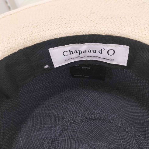シャポードオー ChapeaudO 切替ストローハット レディース 57.5cm