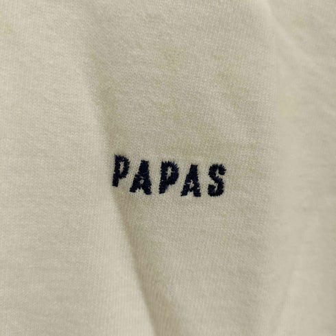 パパス papas 刺繍 クルーネック 半袖Tシャツ メンズ JPN:M