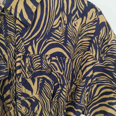 バナナリパブリック BANANA REPUBLIC リネンシャツ ミディワンピース レディース S