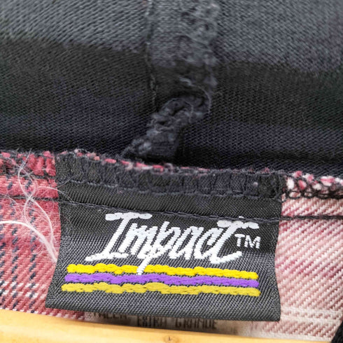 Impact USA製 オンブレチェック プルオーバー パーカー メンズ EXTRA LARGE