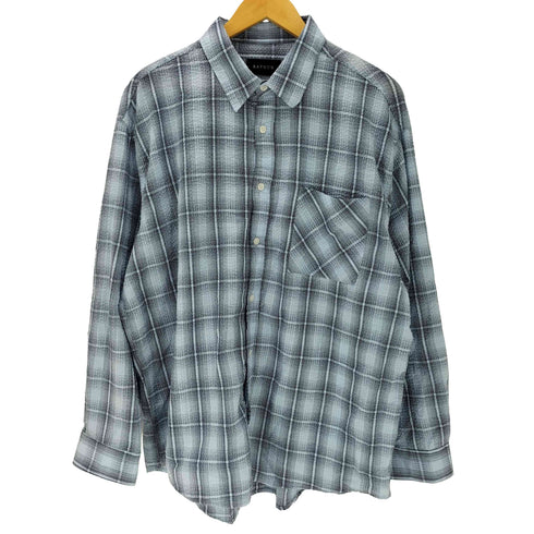 RAYGUN グラデーション チェック シアサッカー L/S シャツ メンズ