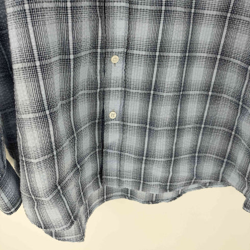 RAYGUN グラデーション チェック シアサッカー L/S シャツ メンズ